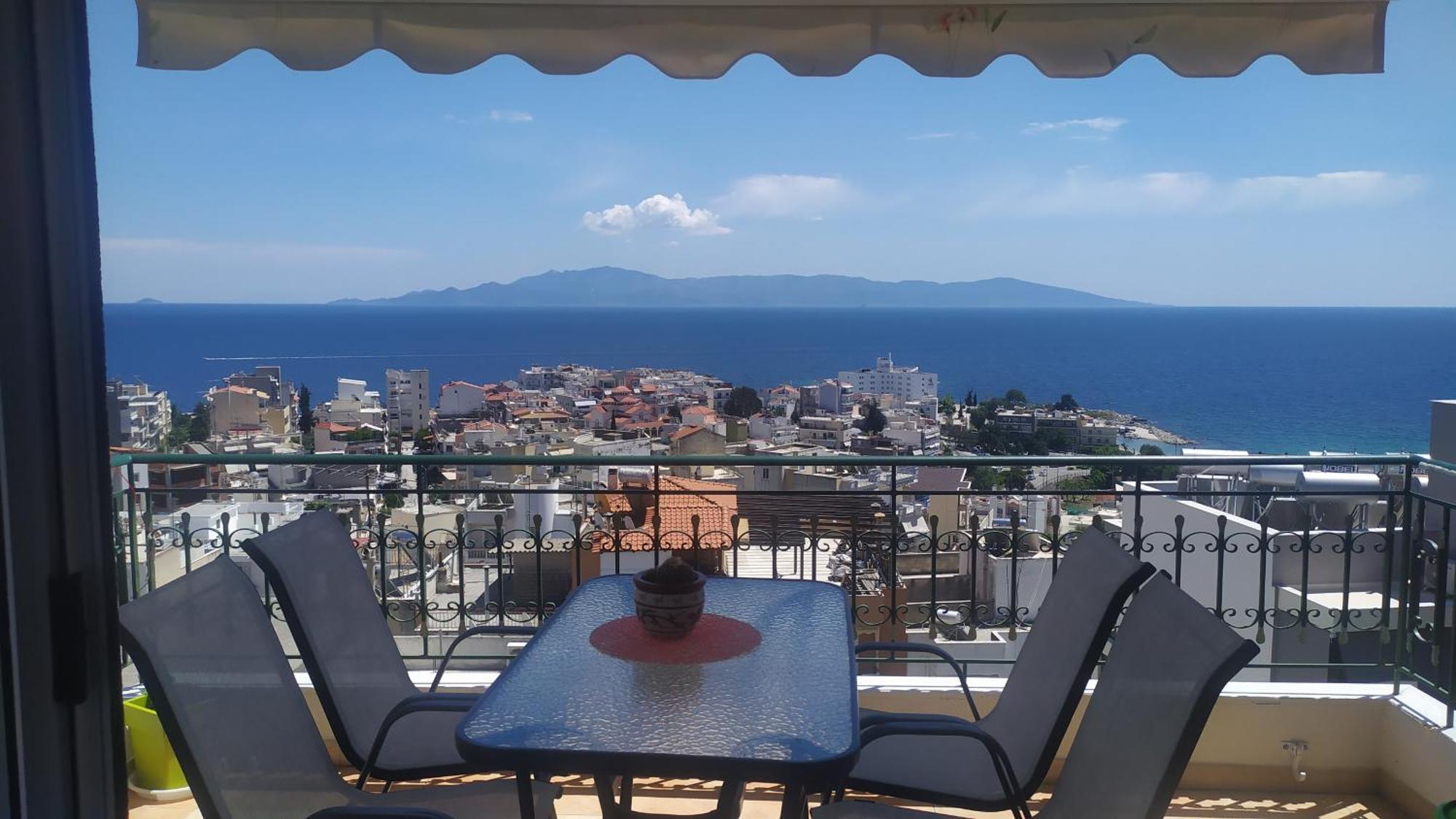 Kathys Sea View Apartment Кавала Экстерьер фото
